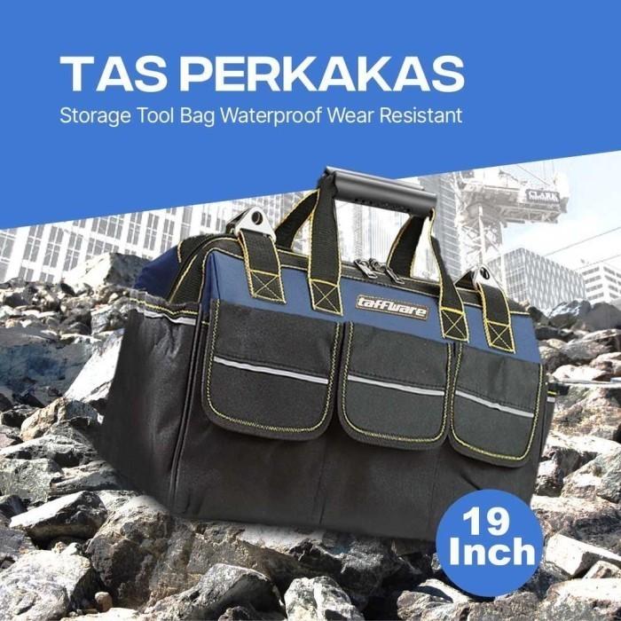 Gambar Taffware Tas Perkakas Storage Tool Bag Waterproof Reflective Strips - 19 Inch, Biru dari TOBO SHOP undefined Tokopedia
