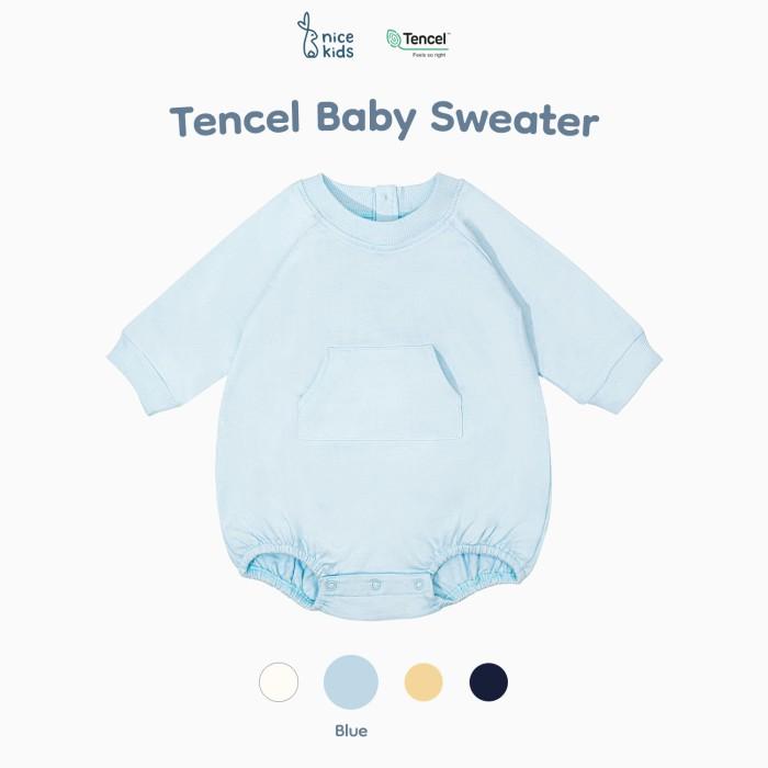 Gambar SALE TERLARIS TENCEL BABY SWEATER PREMIUM NICE KIDS BODYSUIT JUMPER BAYI UNISEX (0-12 BULAN) READYY - Blue, 0-6 Months dari cocoanbudak undefined Tokopedia