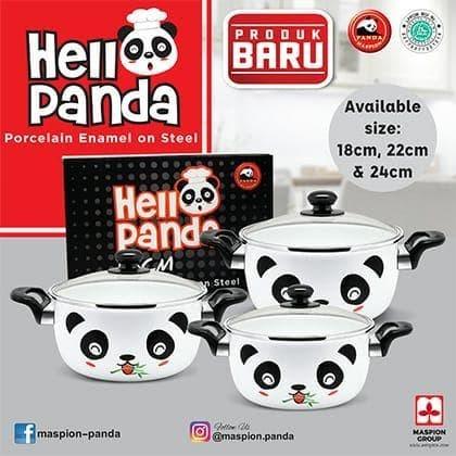 Gambar HJJ1  Panci Hello Panda Maspion 18 cm Porcelain Enamel HJK dari datihartiani undefined Tokopedia