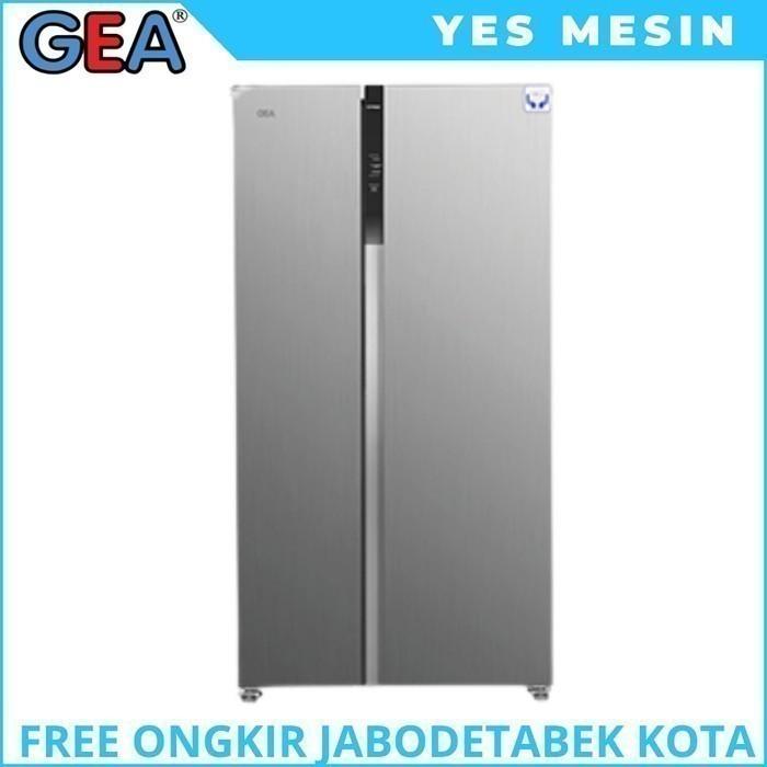Gambar Kulkas Gea G2d-472.R Kulkas Side By Side 2 Pintu Inox Black Original - Inox dari Yes Mesin undefined Tokopedia