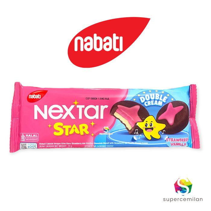 Gambar UC1. Nabati Nextar Star Double Cream Strawberry Vanilla 31 Gram SATUAN - Star Stoberi EC dari tinol undefined Tokopedia