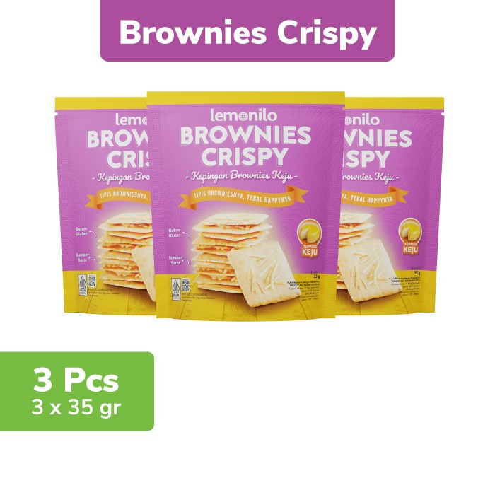 Gambar 3 PCS LEMONILO BROWNIES CRISPY KEJU 35G dari Lazatozzed undefined Tokopedia