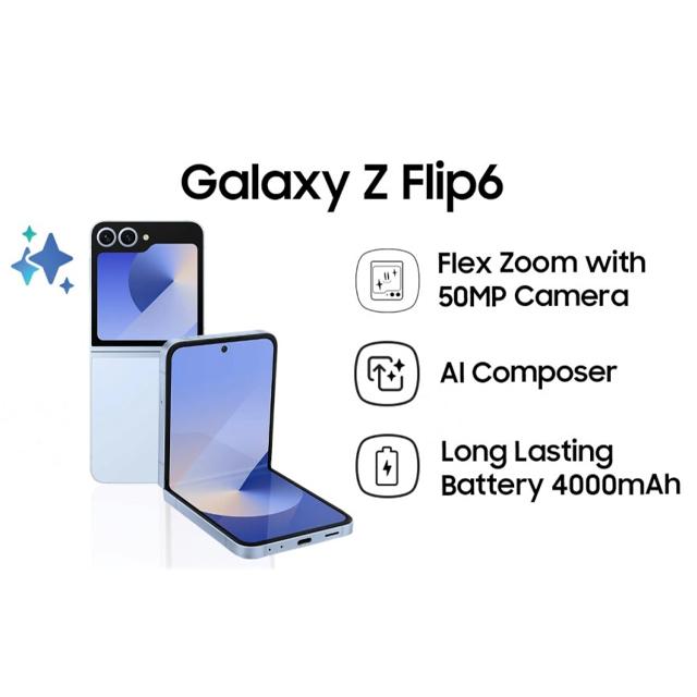 Gambar Samsung Galaxy Z Flip6 5G 12/256GB | 12/512GB - Garansi Resmi - Blue, 12/256GB dari Plaza IT Store undefined Tokopedia
