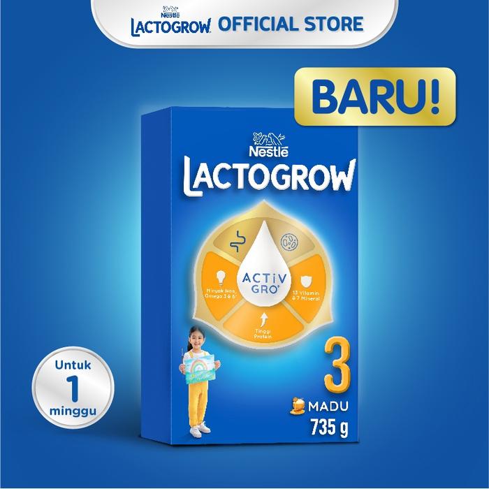 Gambar LACTOGROW 3 dengan ACTiVGRO Susu Madu Box - 735g RR dari Rina Tendipas undefined Tokopedia
