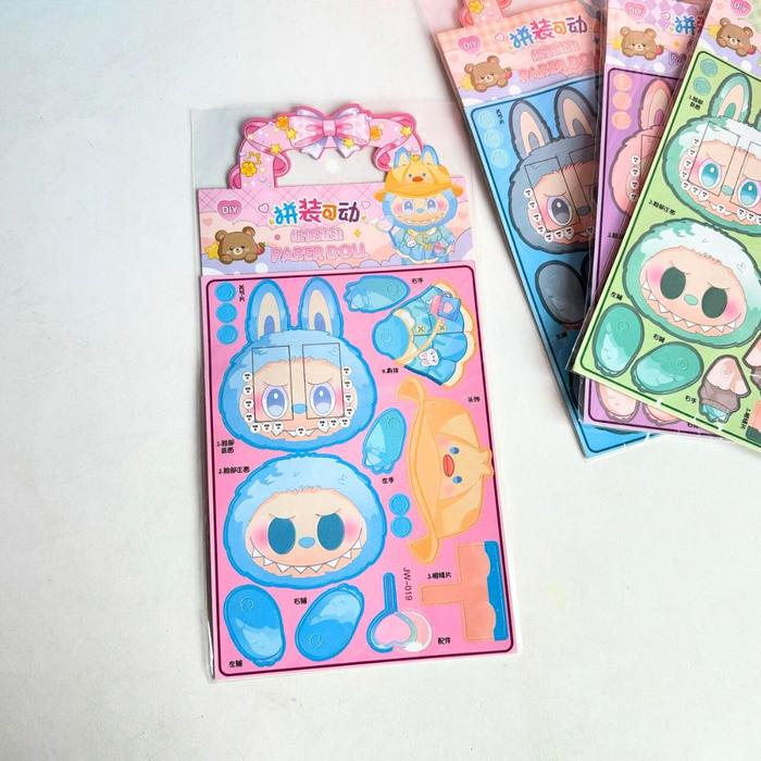 Gambar LABUBU DIY PAPER DOLL mainan anak seru kreatifitas cfc - LBB-Blue dari CforClover Slime undefined Tokopedia