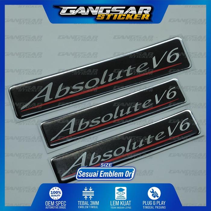 Gambar emblem absolute v6 honda odissey  / emblem absolute v6 honda odissey lama dari Gangsar sticker undefined Tokopedia