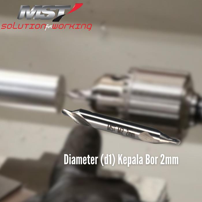 Gambar MST Mata Bor Mesin Bubut HSS M2 Satuan Precision Center Drill - d1=2mm dari MST TOOLS undefined Tokopedia