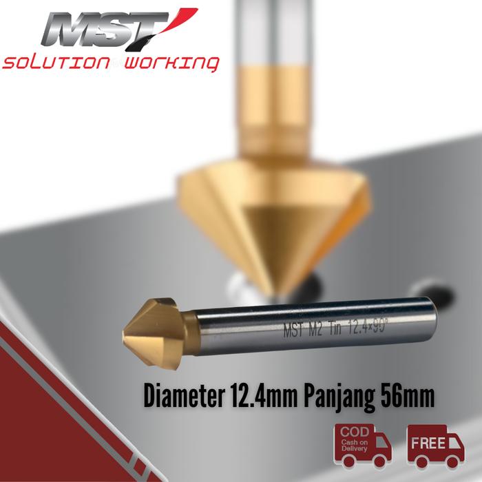 Gambar MST Mata Bor Countersink HSS M2 Titanium 90 Derajat Professional Countersink M2 TiN Coating - 12,4mm dari MST TOOLS undefined Tokopedia