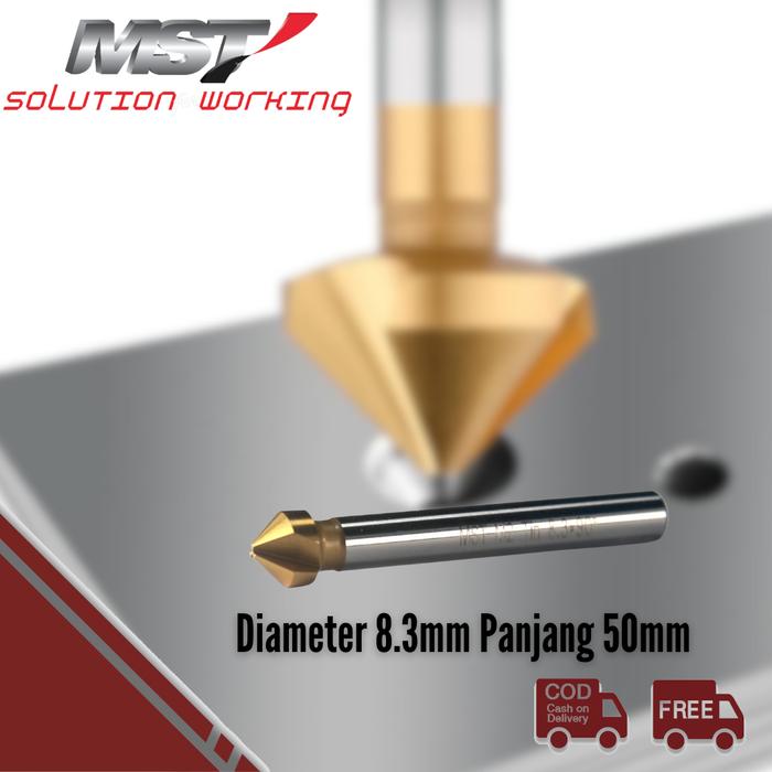 Gambar MST Mata Bor Countersink HSS M2 Titanium 90 Derajat Professional Countersink M2 TiN Coating - 8,3mm dari MST TOOLS undefined Tokopedia