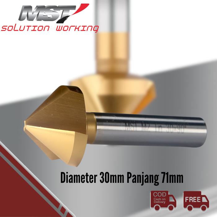 Gambar MST Mata Bor Countersink HSS M2 Titanium 90 Derajat Professional Countersink M2 TiN Coating - 30mm dari MST TOOLS undefined Tokopedia