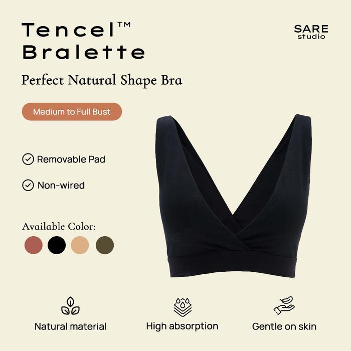 Gambar Bra Bh - Sare Studio Cita Padded Tencel Bralette Pakaian Dalam - 1 Pcs Terlaris! - Black, S dari KandeaMall undefined Tokopedia