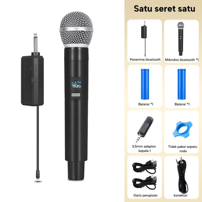 Gambar Mic Microphone Karaoke Profesional Wireless SM58 UHF Dual Handheld Mic - SM58-1MIC dari Mafaza na undefined Tokopedia
