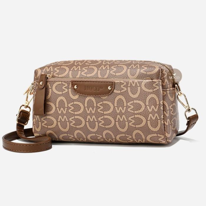 Gambar MOCO Muda Fashion Tas Selempang Wanita Ori Sling Bag Medium Terbaru Pouch Aesthetic A041-3 - Khaki dari MOCO Muda undefined Tokopedia