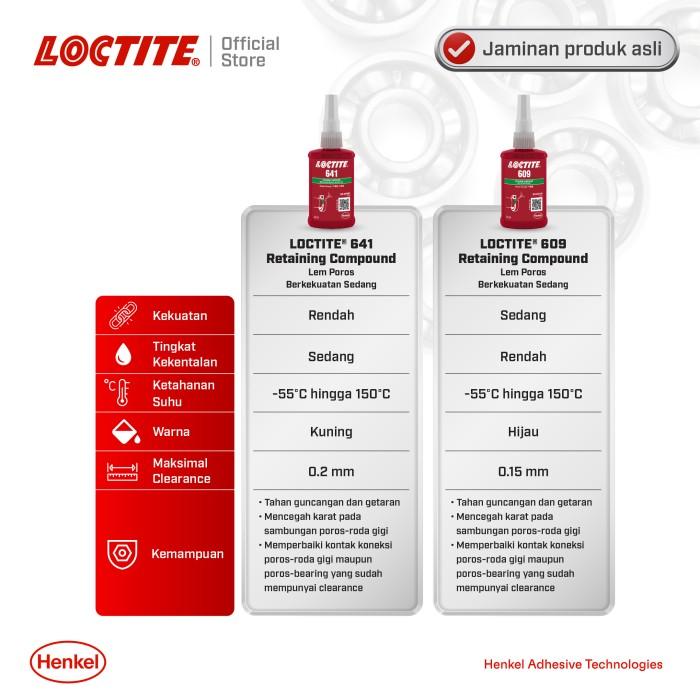 Gambar Henkel LOCTITE 609 Retaining Compound Lem Bearing 50 ml Twin Pack dari Tukang Nge lem undefined Tokopedia