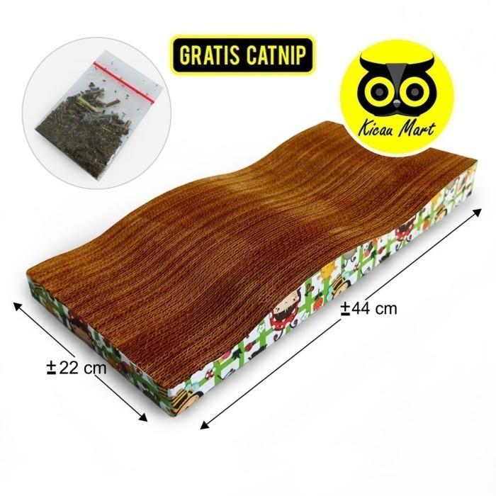 Gambar Mainan Kucing Papan Cakaran Premium Super Jumbo 40x22cm Garukan Kucing - GELOMBANG dari Kicau Mart Official undefined Tokopedia