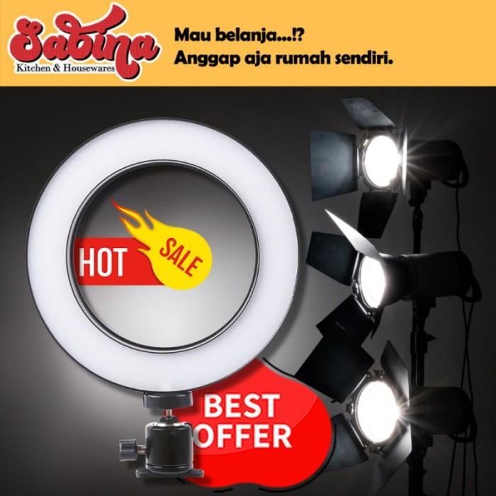 Gambar Lampu LED Halo Ring Foto Studio Light Kamera Adjustable Mount Ballhead dari Sabina Kitchen Housewares undefined Tokopedia
