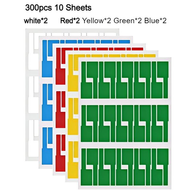 Gambar Label Penanda Kabel Cable Label Air Stiker Label Kabel Jaringan 300pcs / 10 Lembar Label Penanda Kabel - Color dari Pulau Kuril 818 undefined Tokopedia