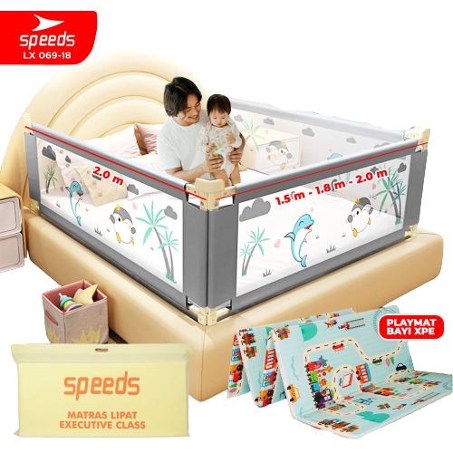 Jual SPEEDS Baby Safety Bed Guard Baby Bedrail Fence Pagar