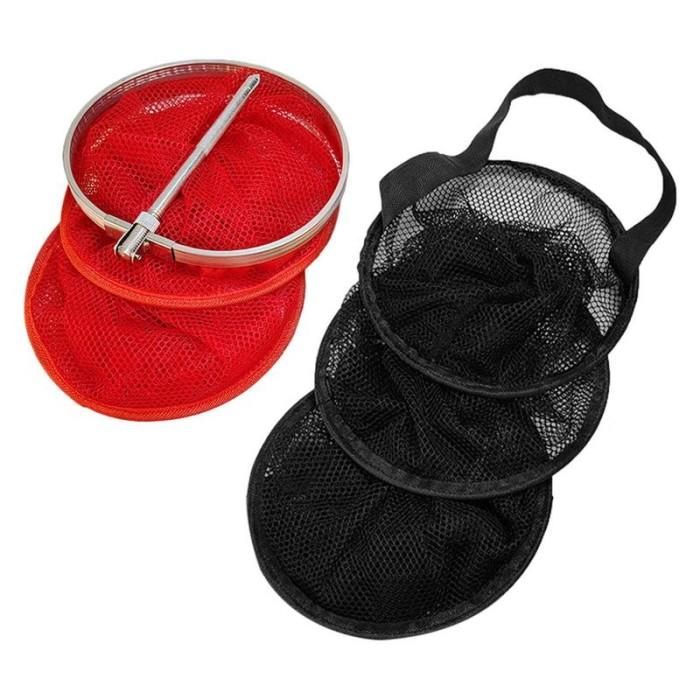 Gambar 1m Nylon Fish Net Alloy Fish Trap Live Fishing Cage Basket Collapsible Carp Fishing Tool Small Mesh Bag dari HarleyOffical undefined Tokopedia