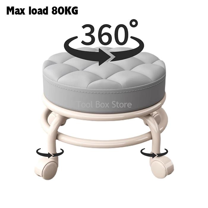 Jual Household Universal Wheel Small Stool Pulley Chair 360 Degree