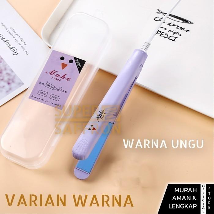 Gambar Alat Catokan Rambut Mini Wanita Elektrik Portable 2in1 Lurus Keriting - Magenta dari Welite Outdoor Official undefined Tokopedia