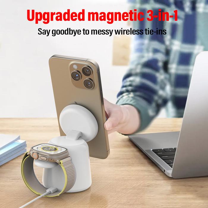 Jual in Magnetic Wireless Charger Stand For iPhone 12 13 14 15