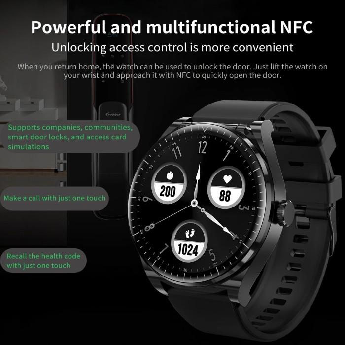 Jual New TWS Earphone Smart Watch NFC Function Fitness Tracker