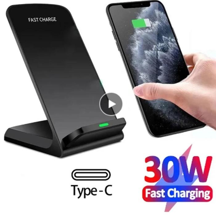 Jual Qi 30W Fast Wireless Charger For Moto G60S S21 ultra S21Plus