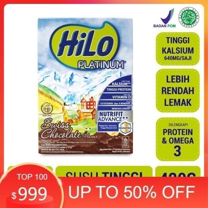 Gambar HiLo Platinum Swiss Chocolate 420gram Susu Tinggi Kalsium - Coklat dari Edgar kids shop undefined Tokopedia