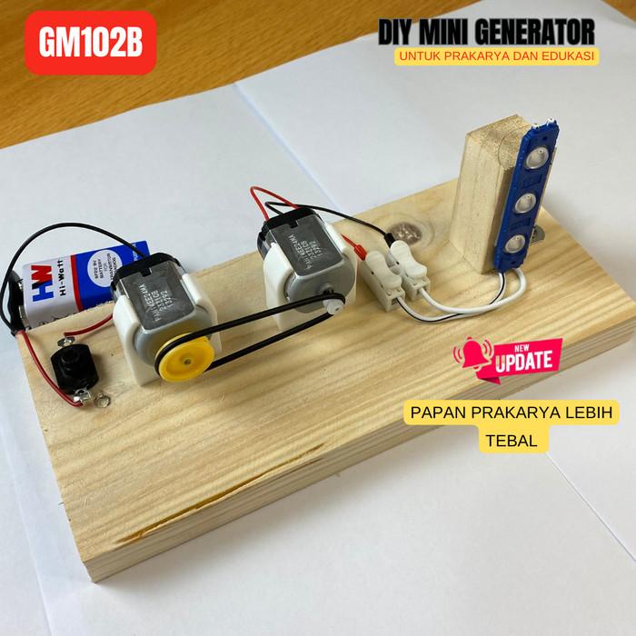 Gambar diy mini kit edukasi pembangkit listrik /  mini generator tenaga gerak - paket kit dari MASKUUBIN undefined Tokopedia