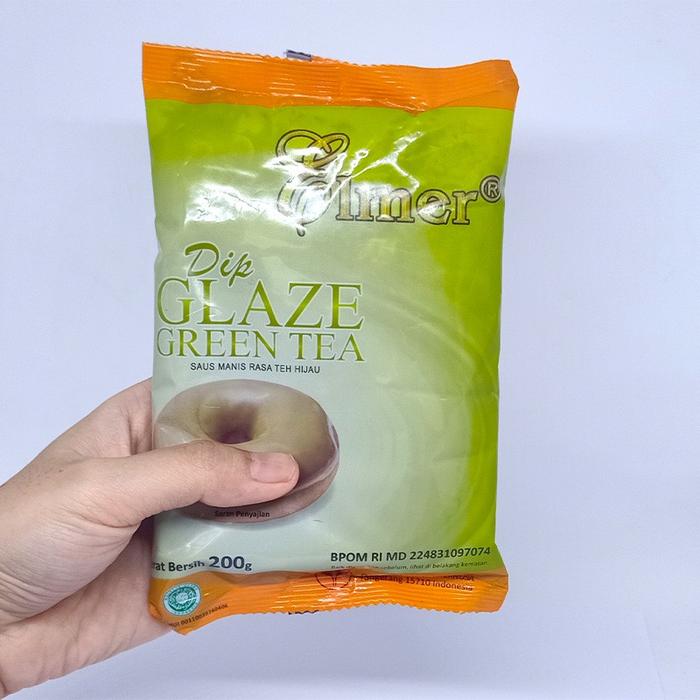 Gambar DIP GLAZE ELMER RASA GREEN TEA KEMASAN 200 GR - SAUS CAIR TOPPING CELUPAN DONAT dari zulkarnainjjj undefined Tokopedia