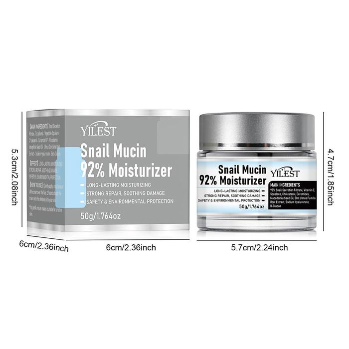 Gambar IMPORT 2024 Snail Mucin moisturizer 92% Moisturizer Daily Face Moisturizer Hydrating Repair Face Gel Cream for Dry Sensitive Skin dari Lesha stored undefined Tokopedia