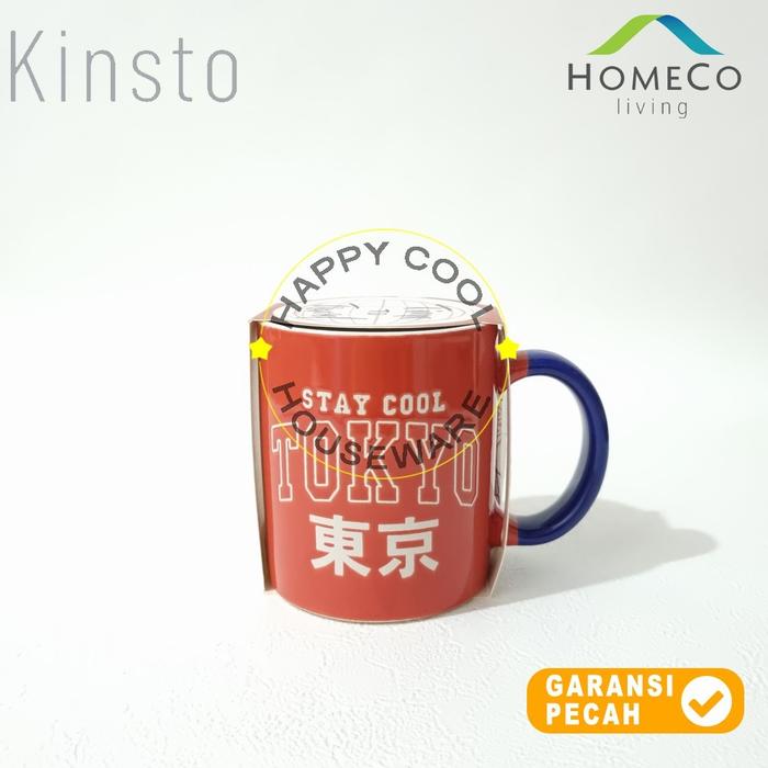 Gambar HOMECO 1pcs Mug Deboos Wandelust Keramik 12oz With Sleeve Collection Gelas Minum Mug Warna Gagang 340ml - RED TOKYO dari HappyCool Houseware undefined Tokopedia
