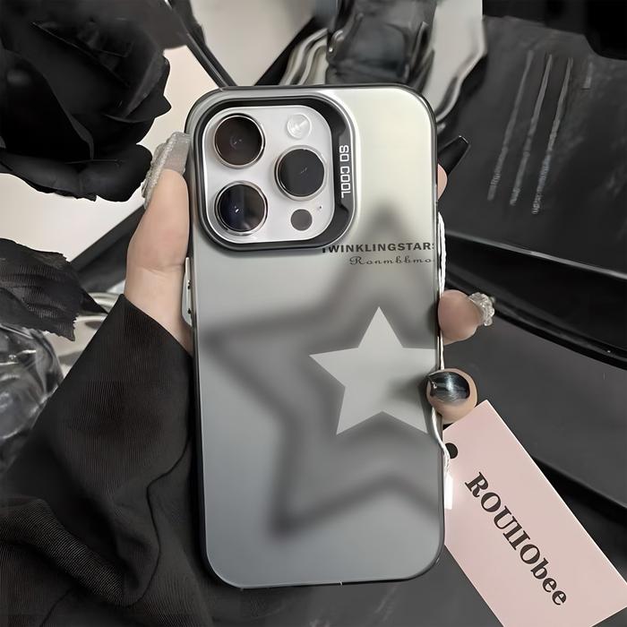 Gambar Fashion Lucky Star Metal Gold-plated Soft Silicone IMD Drop-proof Phone Case iphone 15 Pro Max 13 15 Plus 11 Pro Max 7 plus 12 Pro Max XR 11 Pro X/XS XS Max 7 Plus/8 Plus 12 12 Pro 13Pro 13 Pro Max 14 14Pro 14 Pro Max 14 Plus case * - J1, iPhone XR dari tokoanis12 undefined Tokopedia