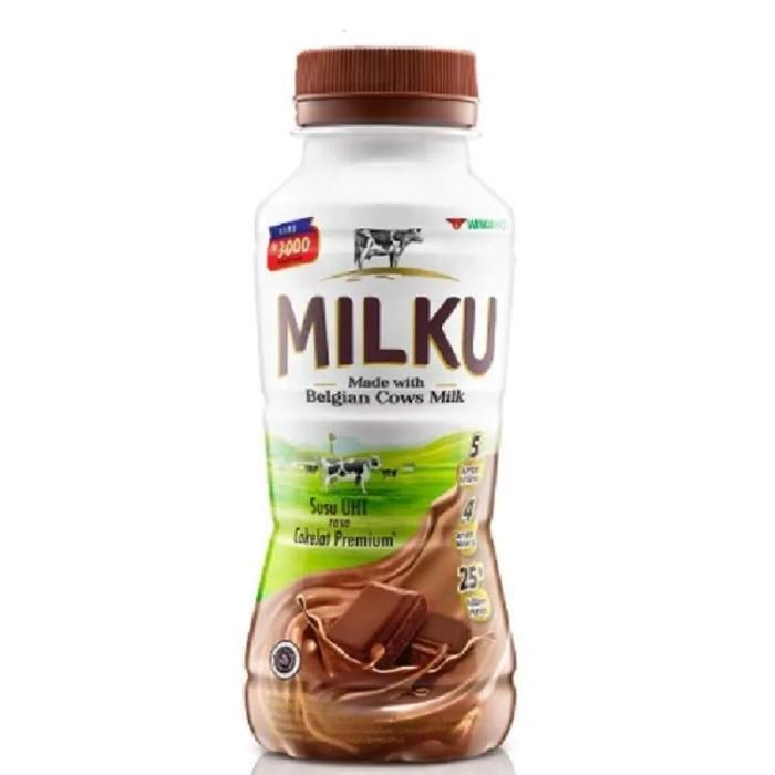 Gambar TERBARU MILKU 200ml SUSU UHT COKELAT STRAWBERRY ORIGINAL BELGIAN COW COKLAT STROBERI MINUMAN CEMILAN ANAK SEHAT GROSIR MURAH WINGSFOOD BOTOL PARCEL HAMPERS PARSEL - Coklat dari MAKNI_STORE undefined Tokopedia