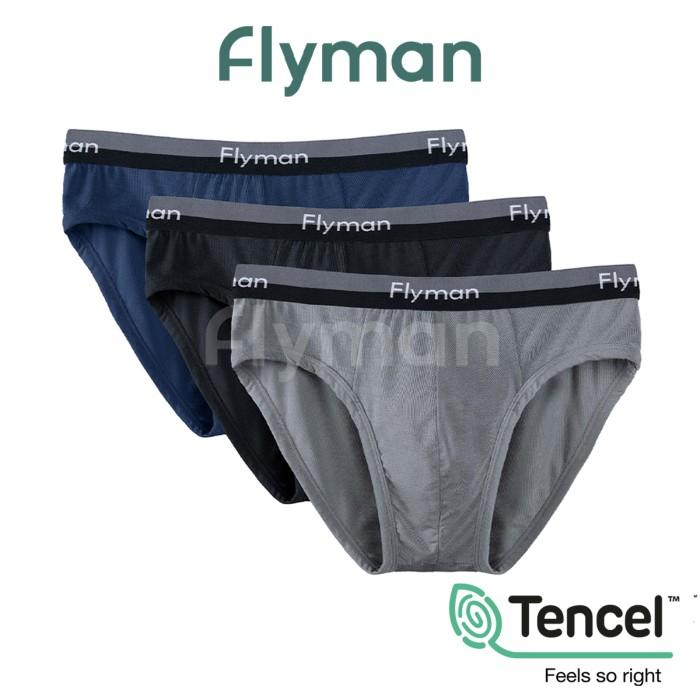 Gambar MUMPUNG PROMO Flyman Celana Dalam Pria Brief Tencel 3 pcs FM 3066 - XXL TERLARIS - M dari Enggal Laris001 undefined Tokopedia