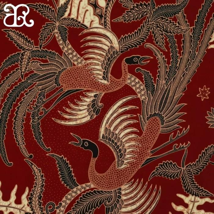 Gambar Bahan Kain Batik Meteran Potongan Motif Parang Bebek Mandarin - Maroon, 1 meter dari Batik Amanda Raisa undefined Tokopedia