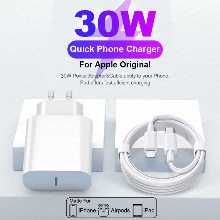 Jual Original PD 30W Type C Quick Charger For APPLE iPhone 15 14