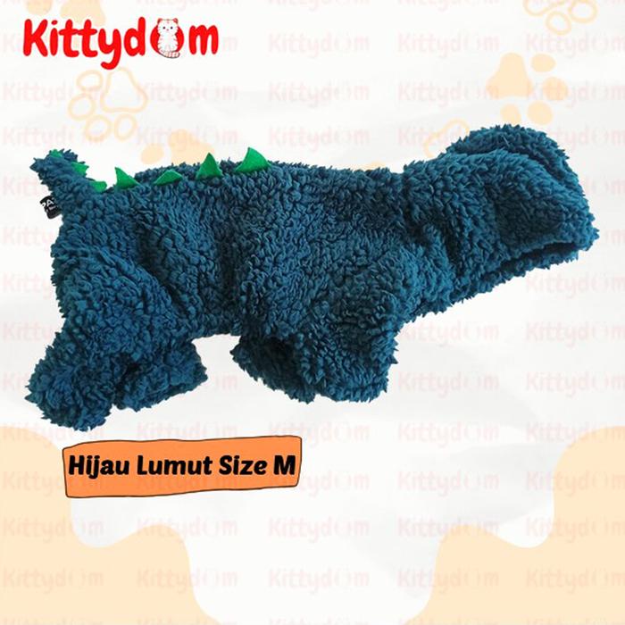 Gambar KITTYDOM Jaket Hoodie Baju Kostum Hewan Model Dinosaurus Baju Kucing - HIJAU LUMUT M dari Kittydom undefined Tokopedia