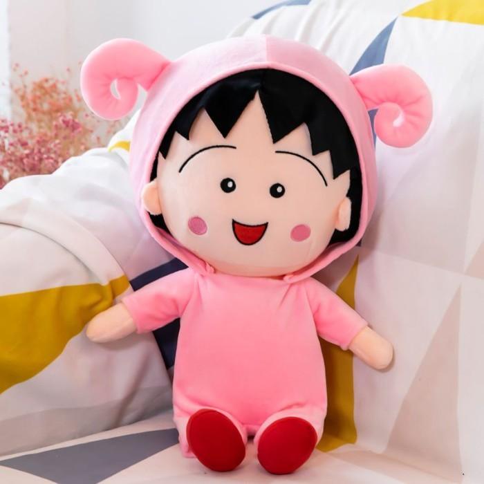 Gambar Boneka Chibi Maruko Chan 50cm Boneka Chibi Marukochan New - Pink dari nitaaa10 undefined 4 Tokopedia