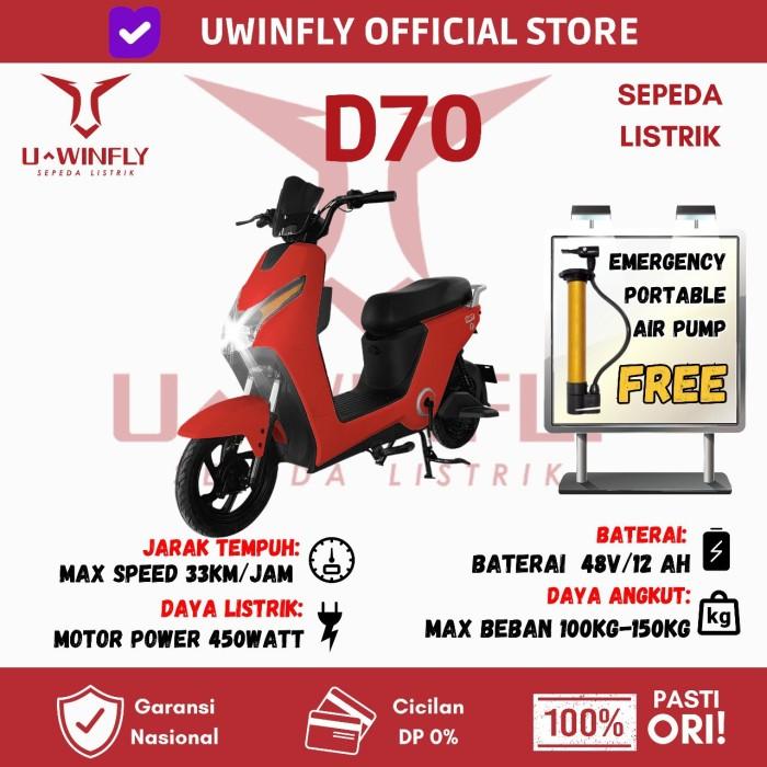 Gambar Sepeda Listrik Uwinfly D70 Garansi Resmi - D70 RED dari U-Winfly Indonesia undefined Tokopedia