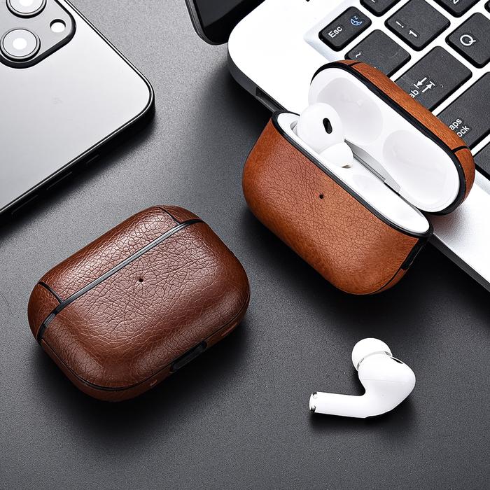 Jual For Airpods Pro Case Leather Business Earphone Case Headset