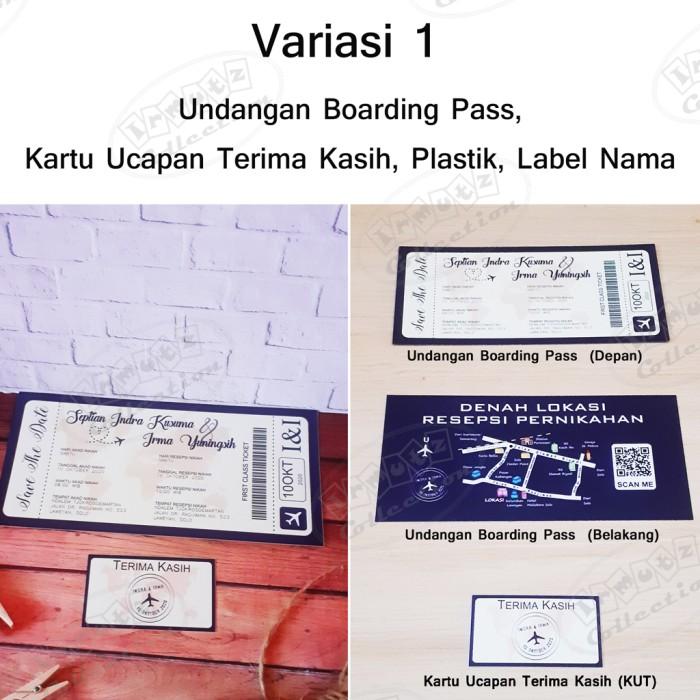 Gambar Undangan Pernikahan Unik Murah Model Paspor Passport Boarding Pass Grab/Gosend - Variasi 1, Tanpa Laminasi dari Jiazhen Ofc undefined Tokopedia