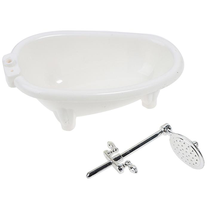 Jual 1Set White Dollhouse Mini Furniture Bathtub Model Toy