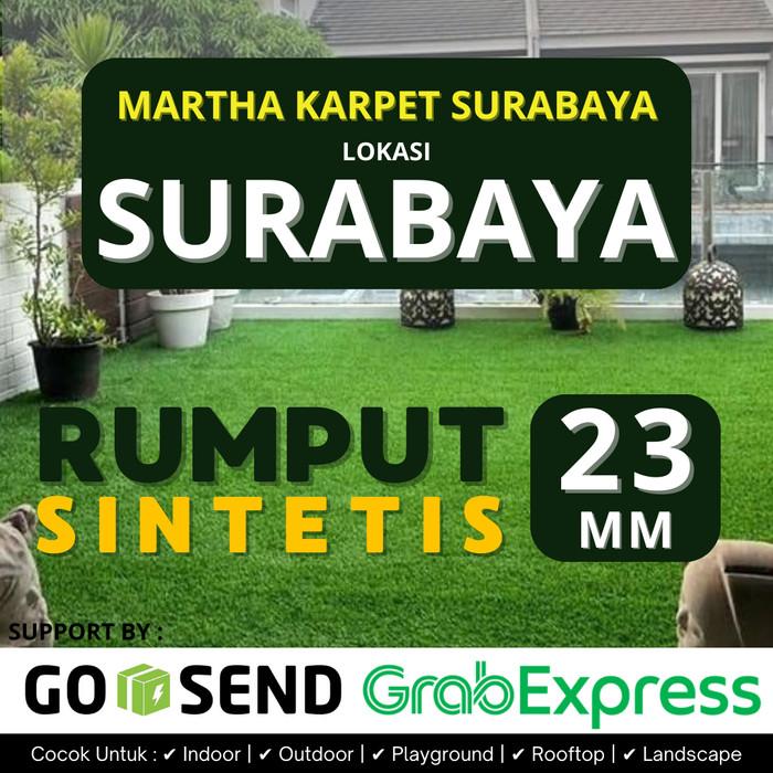 Gambar Rumput Sintetis 23mm Tanaman Artificial Khusus SURABAYA dan Sekitarnya - 0.5m x 1m dari Griya - Cantik undefined Tokopedia