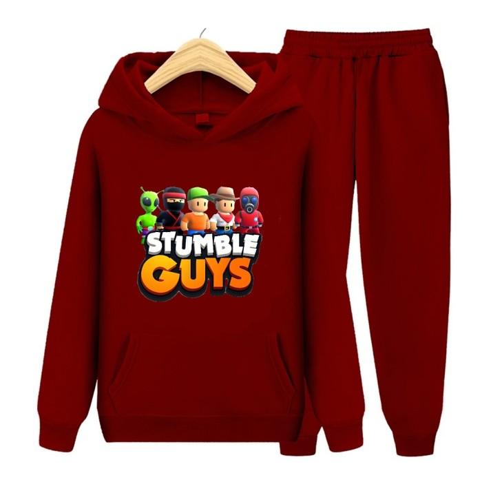 Gambar Setelan Sweater Hoodie Anak Game Stumble Guys Jaket Hodie Kids Bayi - Merah, S dari Boys STORE 22 undefined Tokopedia