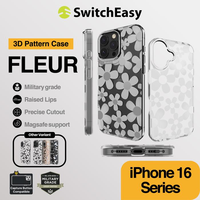 Gambar SwitchEasy Fleur Case for iPhone 16 Pro Max / 16 Pro / 16 Plus / 16 Casing Magsafe Slim Cover Aesthetic Premium Protection - White, 16 dari SwitchEasy Official undefined Tokopedia
