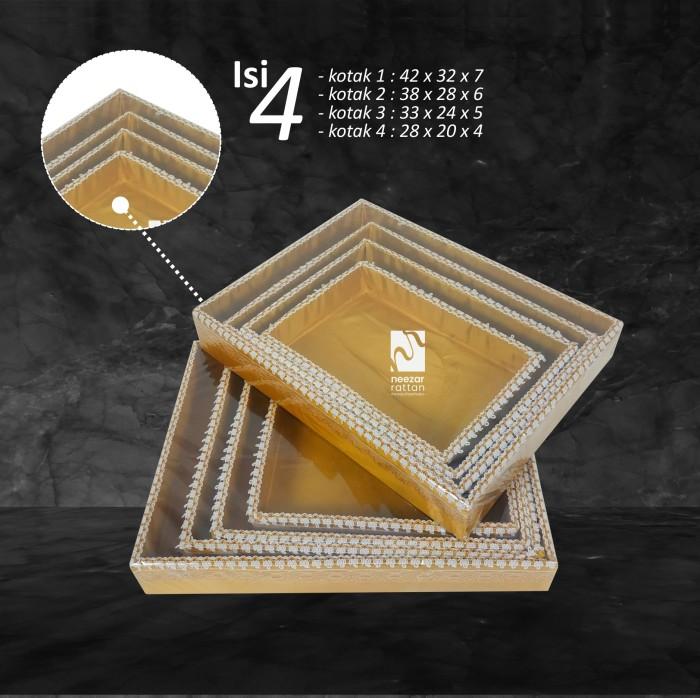 Gambar Souvenir Kotak Keranjang Parcel Hantaran Seserahan Pernikahan Lamaran Grab/Gosend - Gold dari Jiazhen Ofc undefined Tokopedia