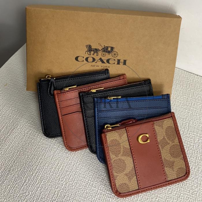 Jual CARD HOLDER CH UNISEX ZIP CARD CASE WOMEN MEN HOLDER WALLET