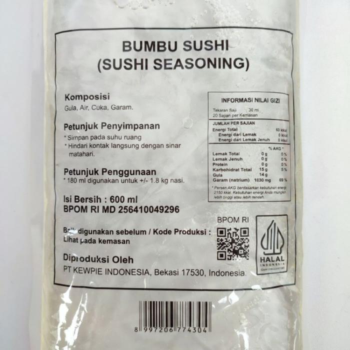 Gambar Kewpie Sushi Seasoning 600ml - Cuka Sushi Vinegar Bumbu Halal dari 8latters undefined Tokopedia